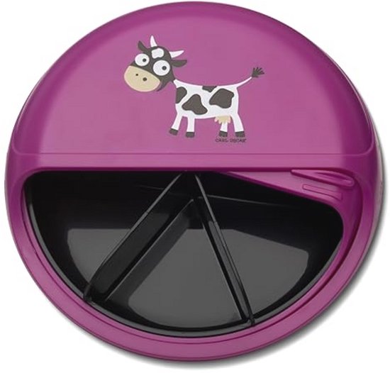 Snackbox voor reizen - 15 cm x 15 cm, snoeproze kunststof, perfecte oplossing voor gezonde snacks — afbeelding 4