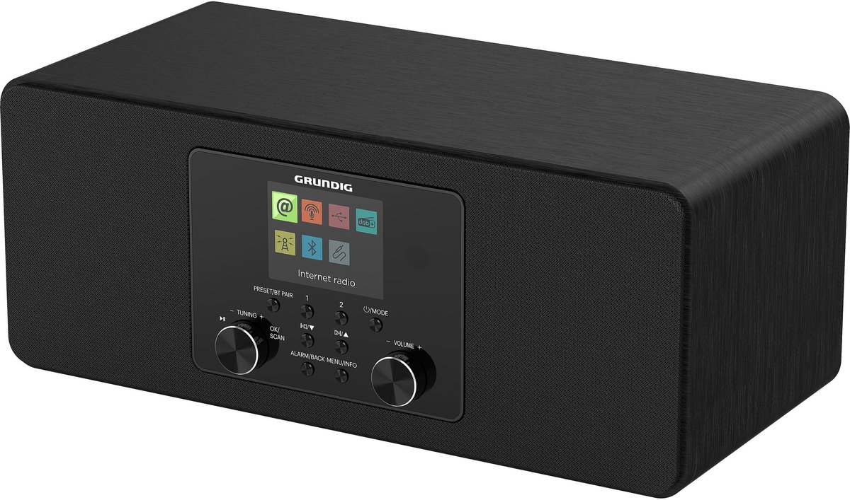 Grundig DTR 5100 2.0 DAB+ WEB, Draagbaar, Analoog & digitaal, DAB, DAB+, FM, 14 W, TFT, 6,1 cm (2.4")