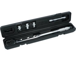 Carpoint Momentsleutel Set 5-Delig – 40-210 Nm – 1/2" Drive – Met Doppen 17/19/21 mm – Kliksignaal – Inclusief Koffer