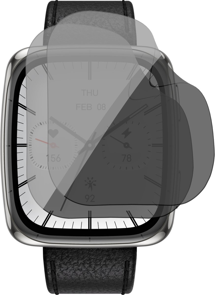 Privacy Screenprotector geschikt voor Amazfit Active 2 Square - 2x FlexGuard Screen Protector
