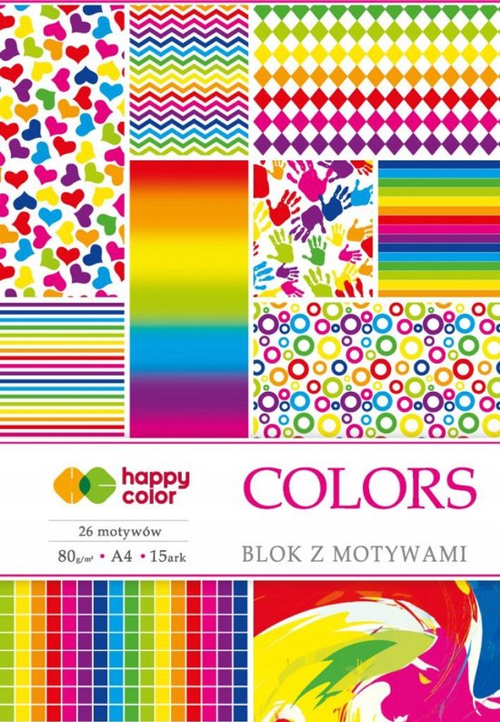Happy Paper Color Happy Color Decoratiepapier A4 - 26 Verschillende Patronen | bol
