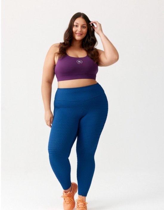 IMPULSE PLUS SIZE Anti-Cellulitis Legging voor Dames maat XXXL navy blue fitness crossfit gym training — afbeelding 5