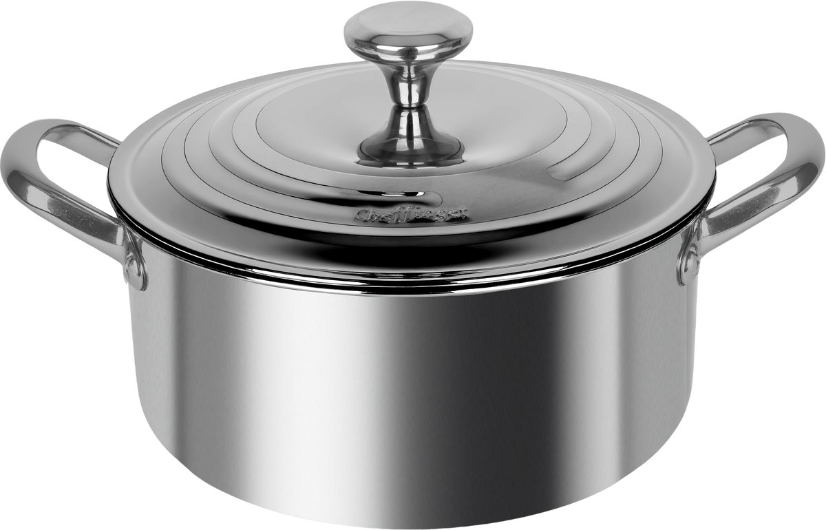 Cheffinger Braadpan - 28cm - RVS - Zilver - 6 Liter