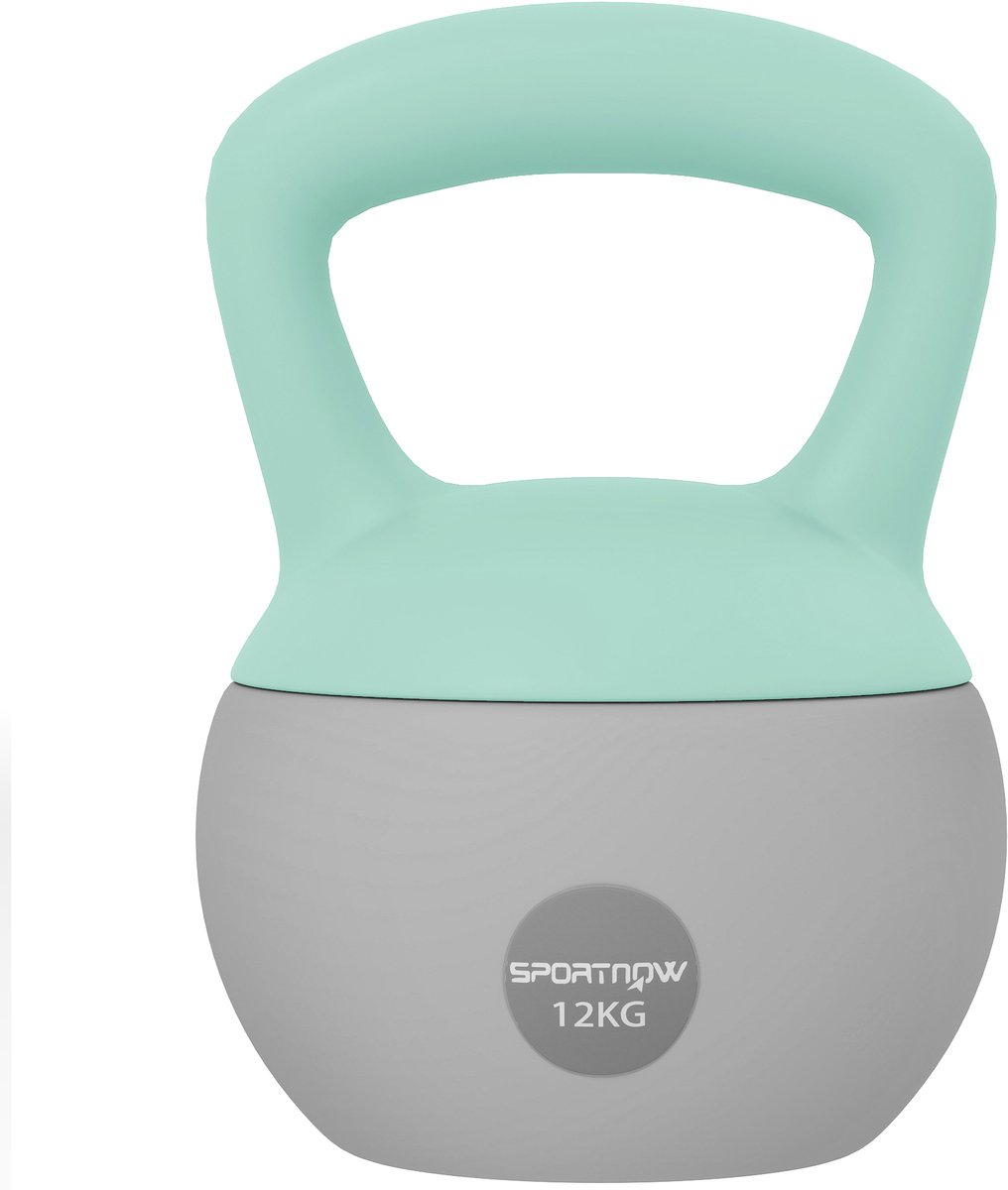 SPORTNOW-Kettlebell-Kunststof-21x21x30cm-Groen