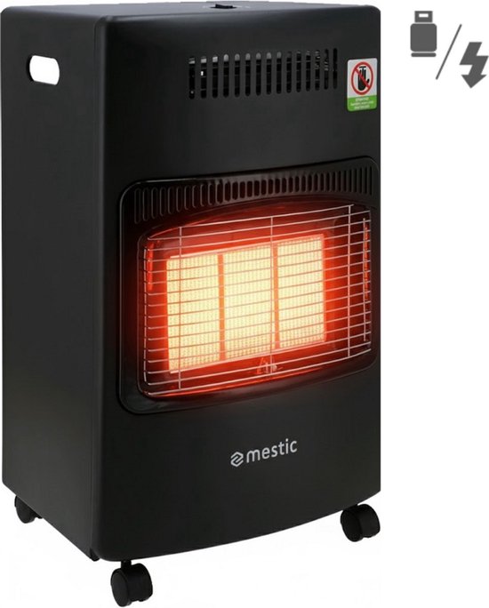 Mestic Gaskachel MRK-100T 30mbar - Rolkachel - 3 Warmtestanden - Werkt op gas en elektriciteit- Max 4200 Watt van Merkloos — afbeelding 2