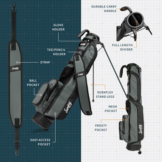 Sunday Golf Loma Standbag 2024 - Groen — afbeelding 3
