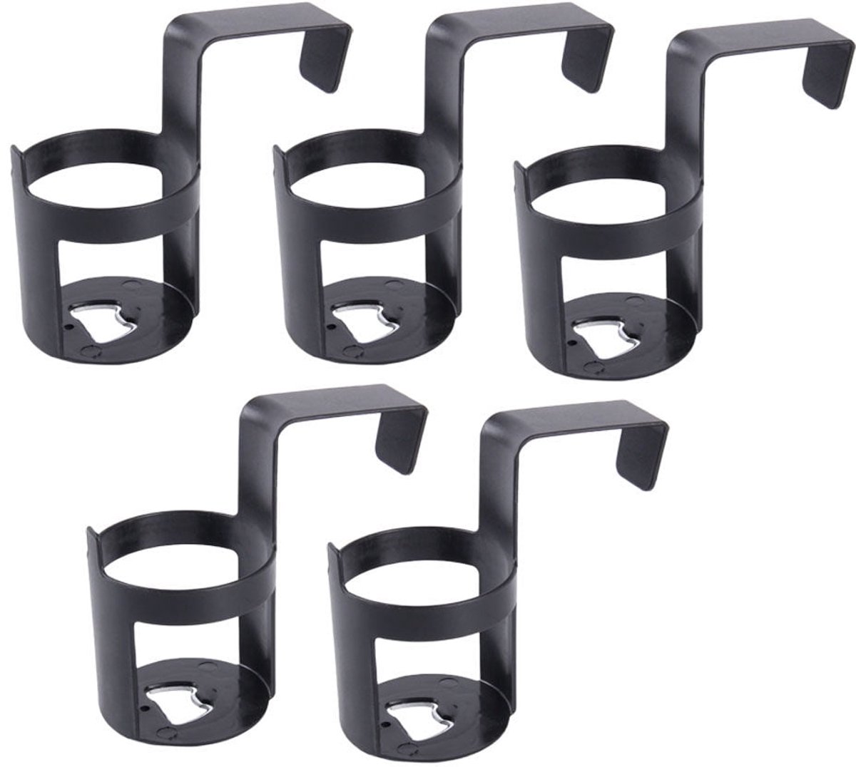 Set van 5 hangende drankrekken voor in de auto, universele plastic bekerhouders en flessenhouders