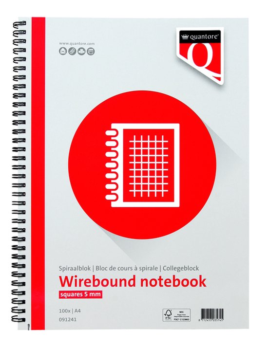MILAN® Cuaderno A4 con tapa dura, cuadrícula 5x5mm, 80 hojas, papel de 95 gr/m², serie 1918, beige