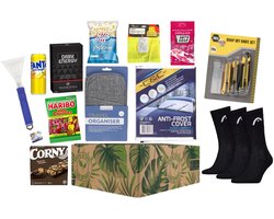 Kerstpakket heren giftset - geschenk box met sokken - Luxe parfum - auto spullen - gereedschap - snoep - snacks - kado pakket - relatiegeschenk - feestdagen cadeau