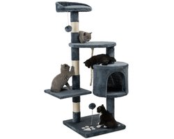 lionto by dibea Krabpaal katten 112 cm hoogte (donkergrijs)