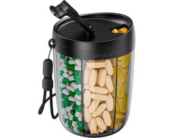 Grote Pillenorganizer - Voor 6 Soorten Vitaminen - Antimeng- en Wijne Opening Ontwerp - Gemakkelijk Medicijnen Toegang - Universeel - 1 Stuk