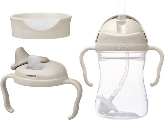 b.box Ensemble 3-en-1 pour tout-petits avantageux I Un gobelet, trois couvercles pour aider les bébés et les tout-petits à boire. Sans BPA, passe au lave-vaisselle | A partir de 4 mois | 240 ml/8 oz
