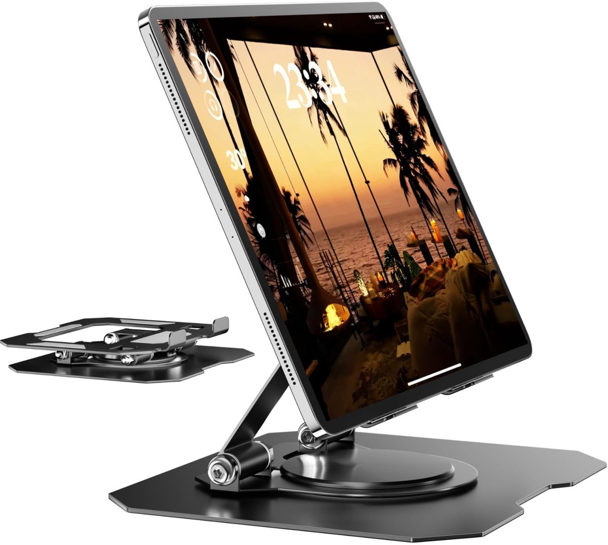 Unyqoos® Verstelbare en opvouwbare tablethouder met 360 graden draaibare basis