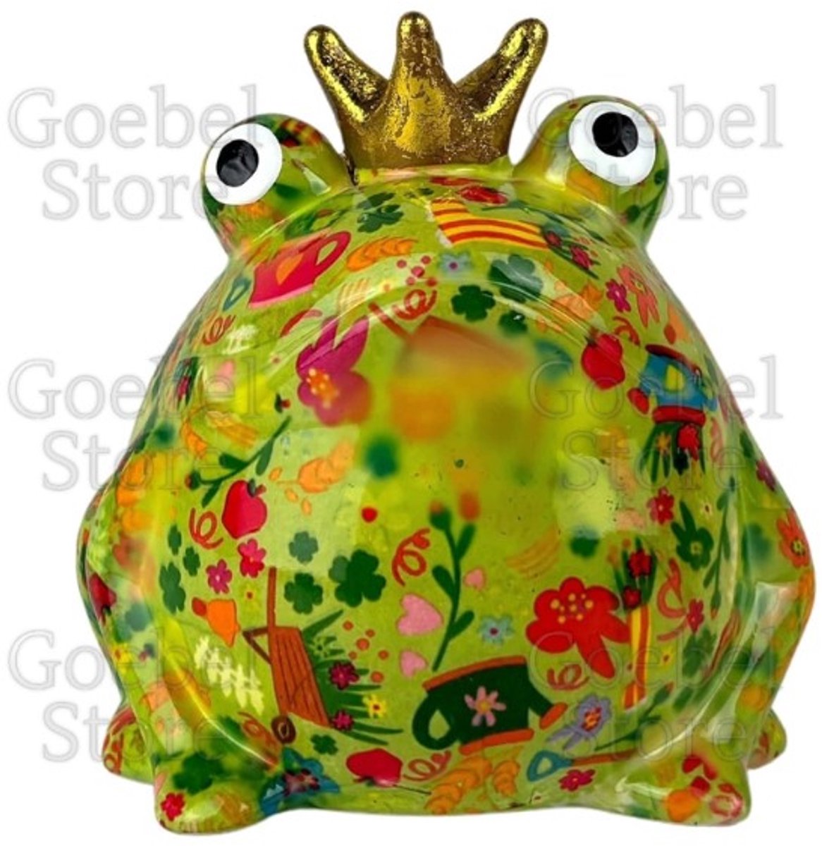 Pomme Pidou Spaarpot Kikker Freddy Green Standaard 004 (13x12x14cm - Keramiek)