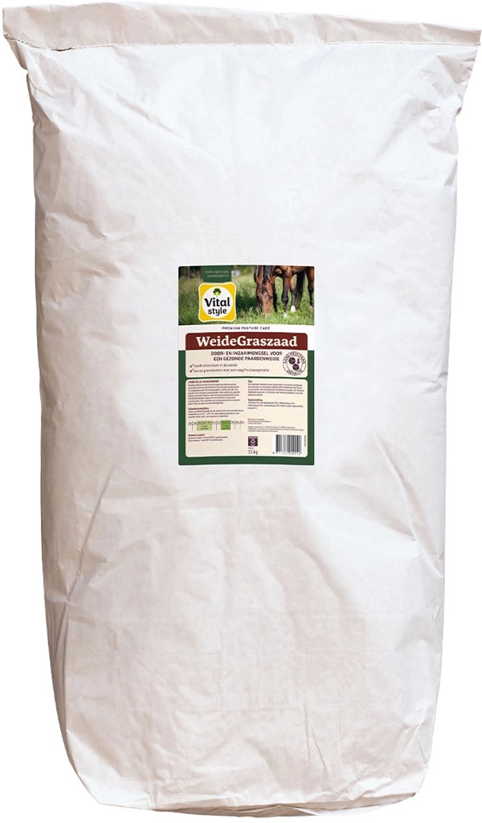 VITALstyle WeideGraszaad - Graszaad Voor Een Gezonde Paardenweide - Met o.a. Rietzwenkgras & Roodzwenkgras - 15 kg