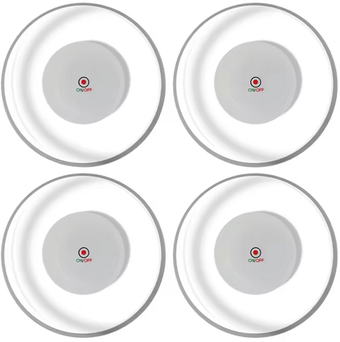 Lichtgevende onderzetters - LED onderzetters - 4 stuks - 10CM diameter - Feest decoratie - CHPN