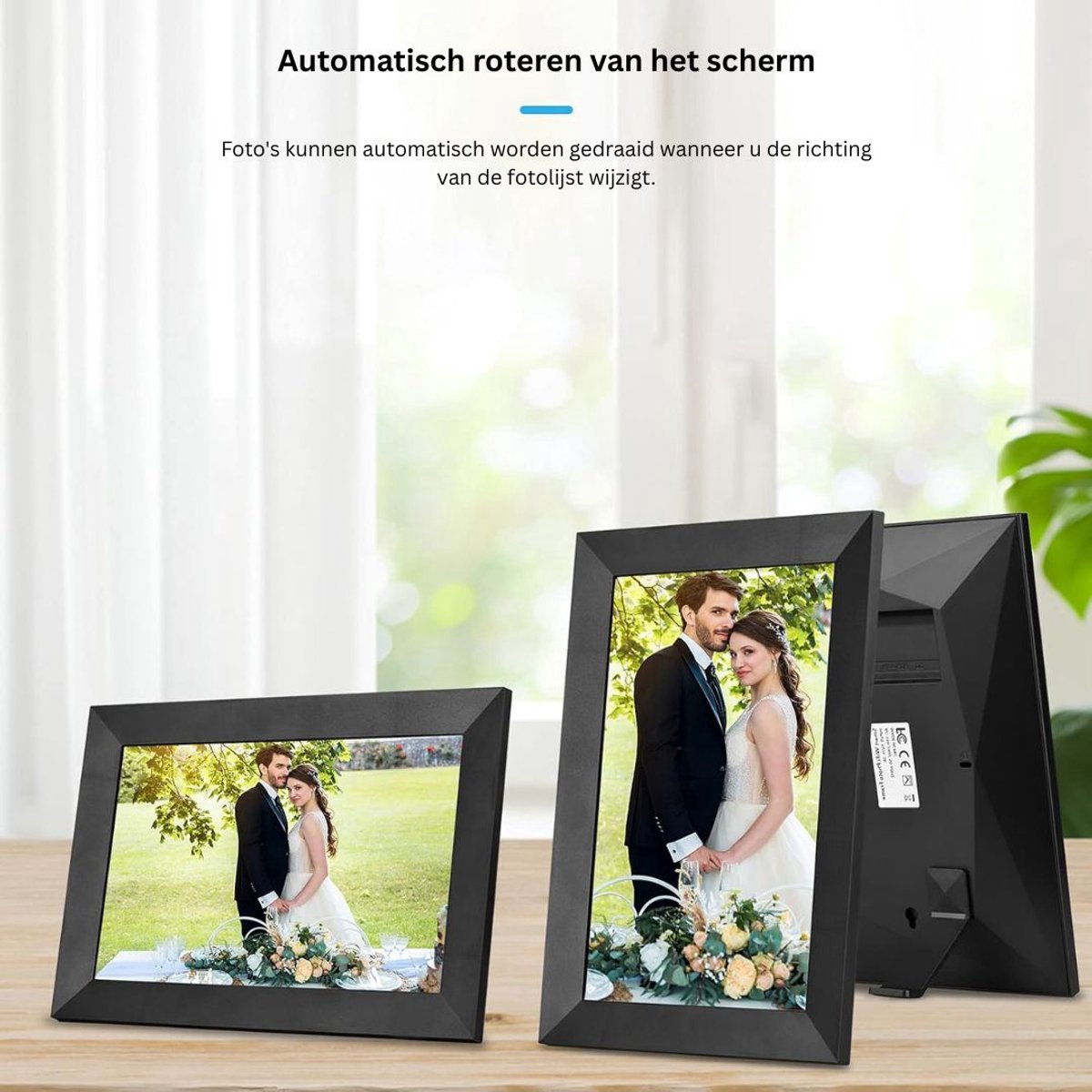 Thuys – Digitale Fotolijst – Met Wifi – Fotvolijsten – Frameo App – HD Kwaliteit – Zwart