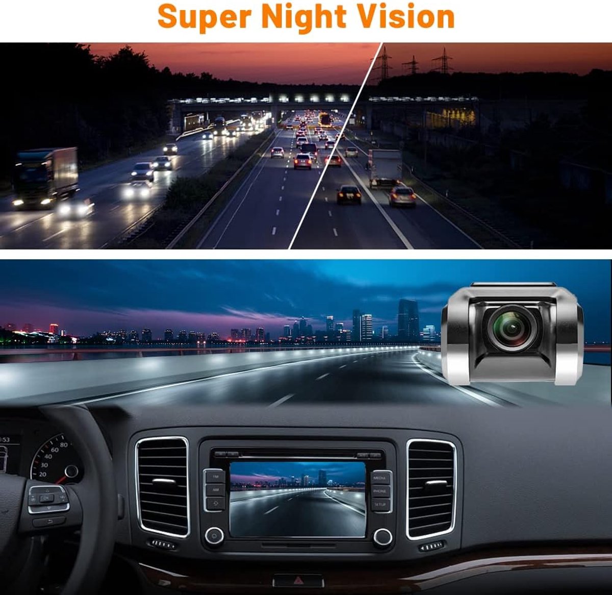 Auto DVR Dashcam Mini-autocamera 170 ° groothoek autocamera USB-minirecorder, nachtversie videorecorder met G-sensor, lusopname, parkeerbewaking voor Android autoradio autocamera – foto 3