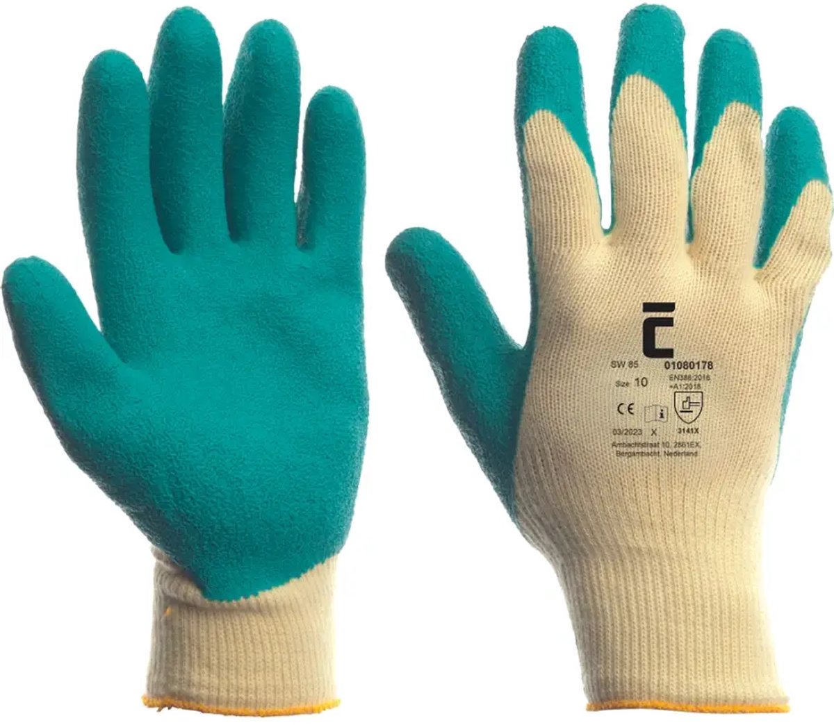 Cerva SW 85 latex werkhandschoenen - 10 paar | Maat M