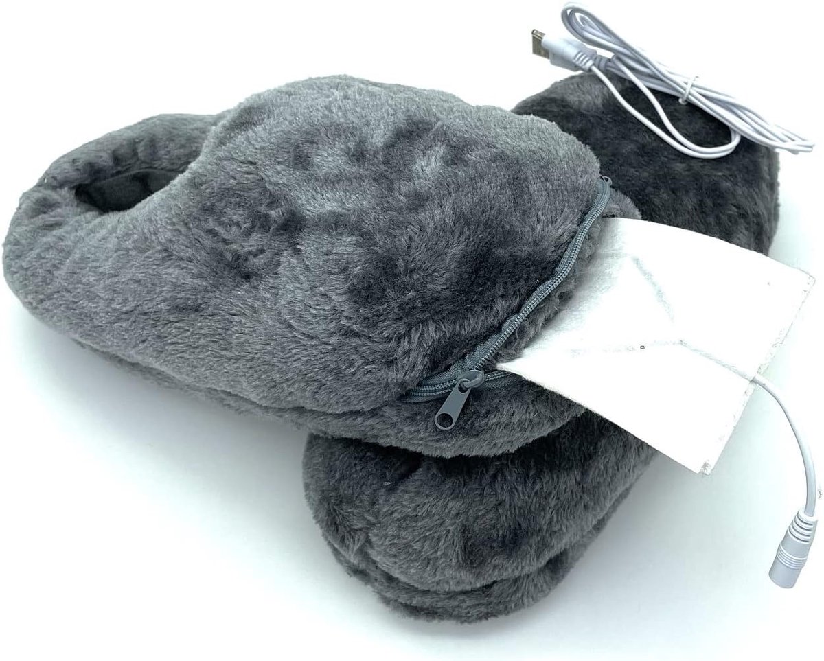 USB Verwarmde Elektrische Slofjes-Voetverwarmer - Winter Warmte Slofjes / Verwarmde Schoenen / Voetheater - Ideaal voor Thuis, Werken, Winter & Warmtecomfort — cadeau in Gadgets - foto 3