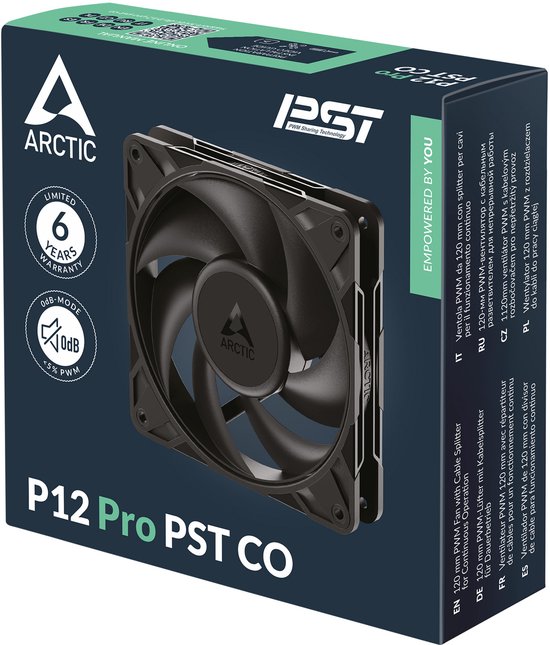 Arctic P12 PRO PST CO schwarz (3/5)