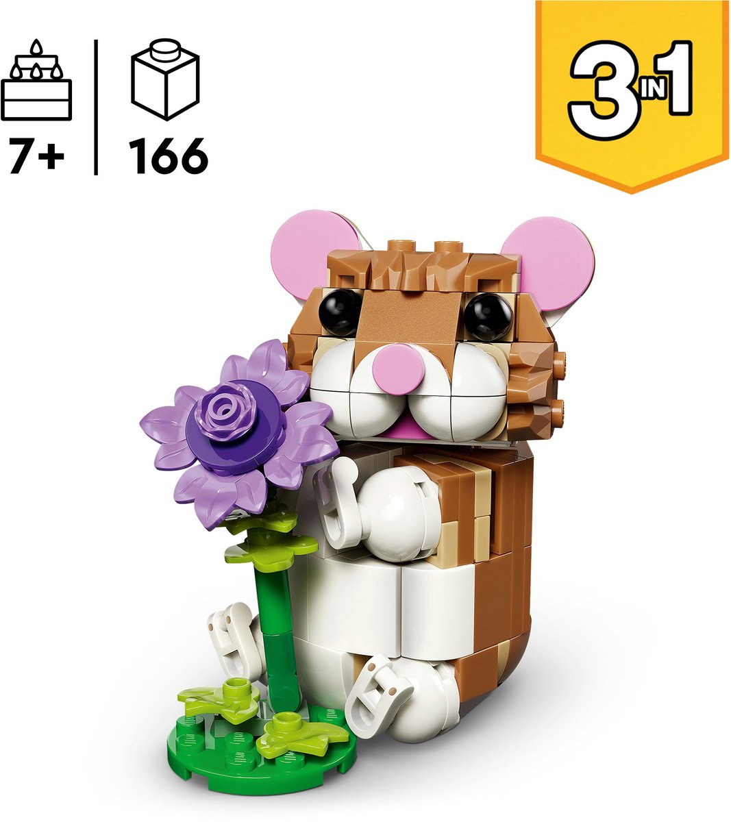 LEGO® Creator 3in1 Schattige Hamster met Bloem - 31376 — afbeelding 4