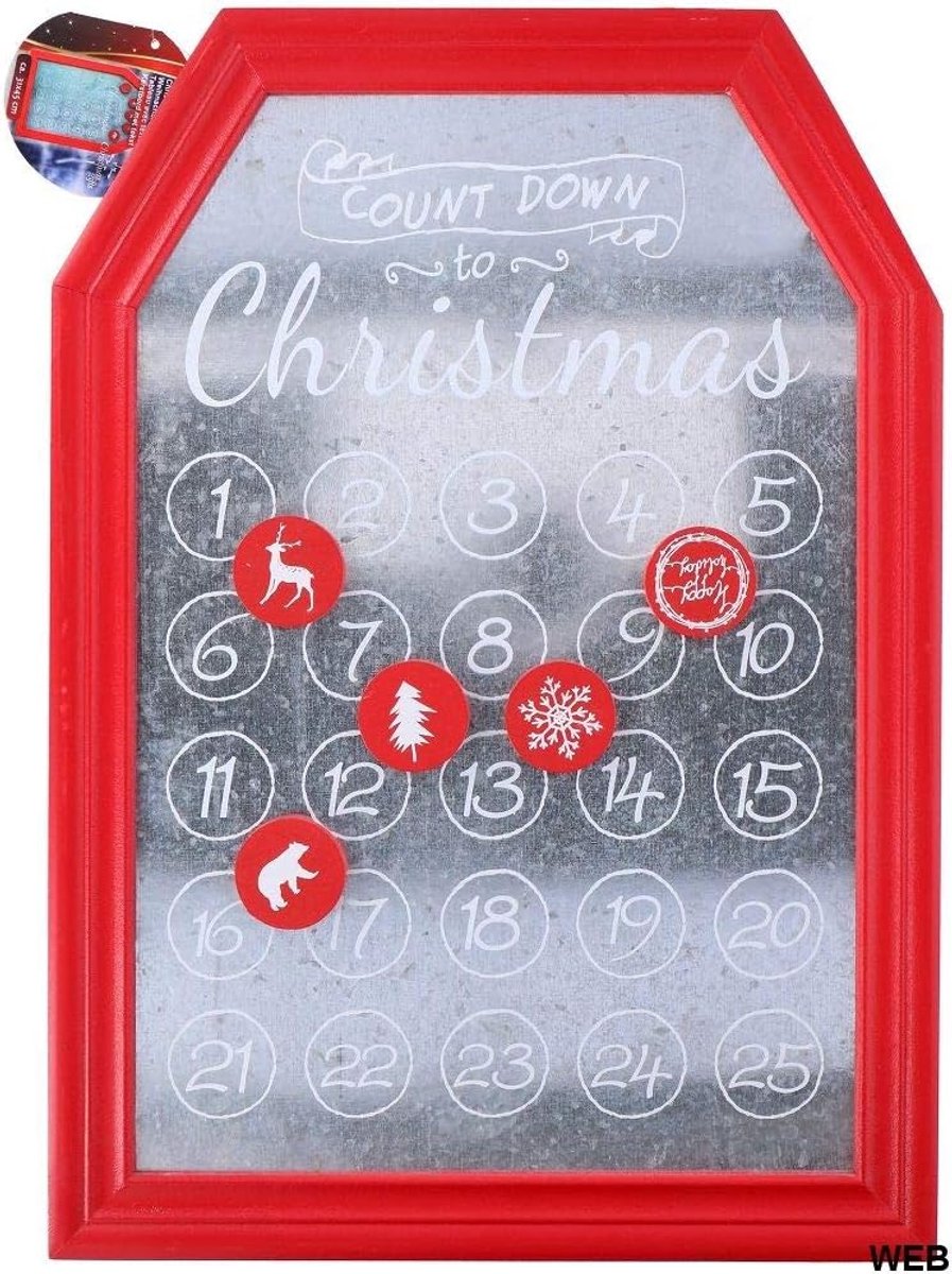 Adventkalender Count Down Kerstbord 31 x 45 cm