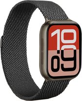 Horlogeband Milanees Geschikt voor Apple Watch 38/40/41 mm Bandje - Bandje Geschikt voor Apple Watch 38/40/41 mm Band Milanees - Zwart
