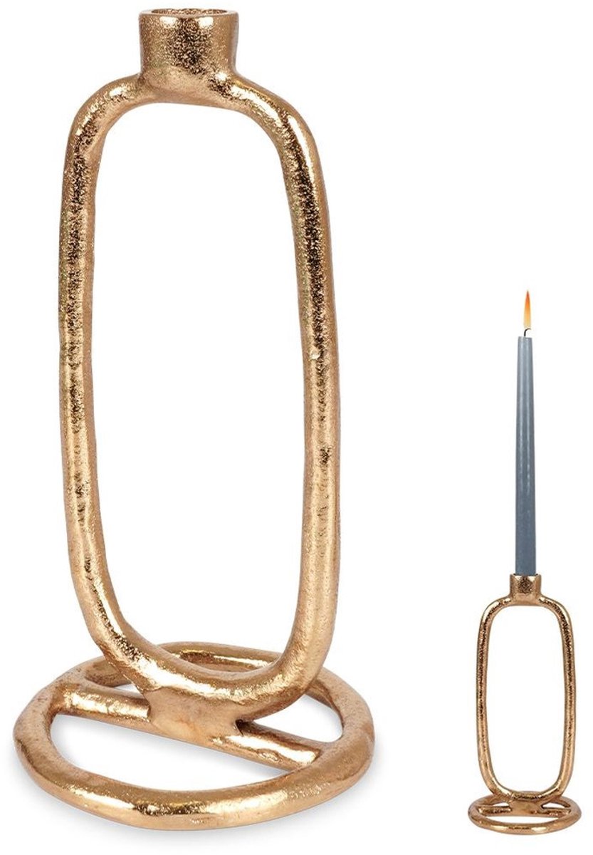 Home & Styling Collection Kandelaar van metaal - 24 cm - Goud