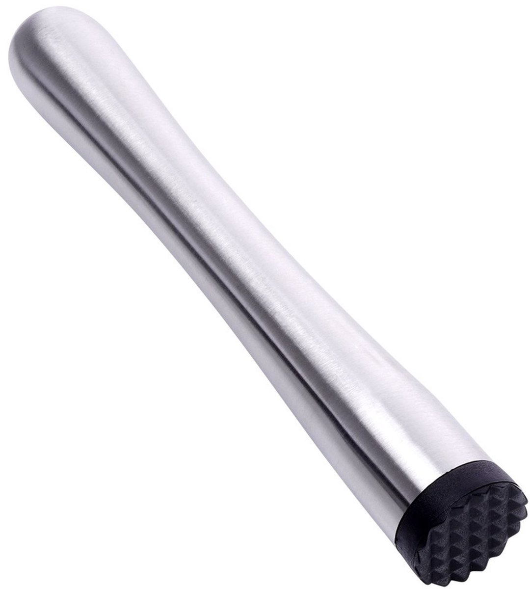 Excellent Houseware - Stalen Barmaatje - 17.5 cm - Zilver en Zwart - Voor Mojito