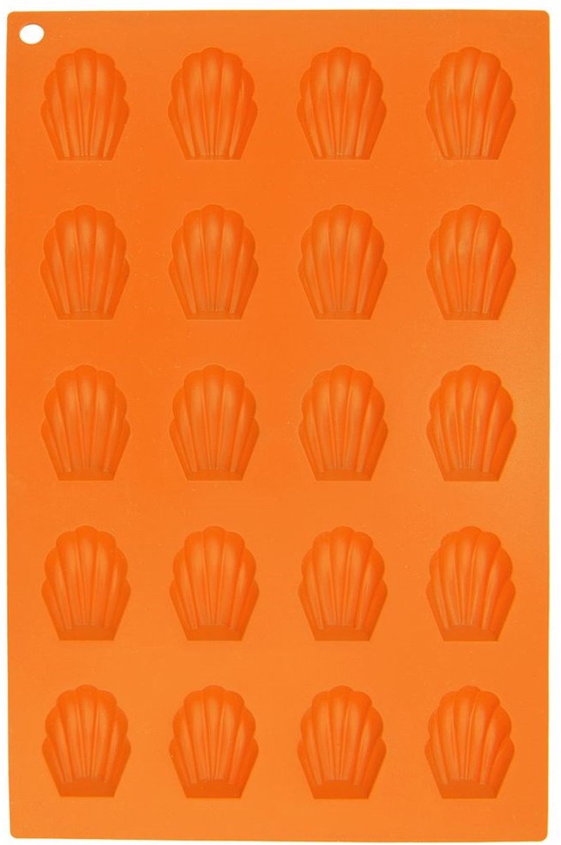 Orion Sillnie - Bakvorm - Silikon - Muschelvorm - Oranje
