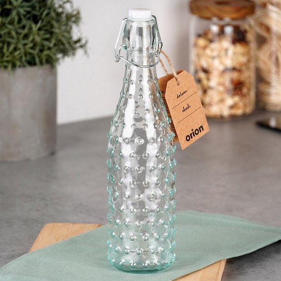 Orion - Glazen Fles - 500ml - Retro Ontwerp - Clip Sluiting - Transparant Glas van orion — afbeelding 5