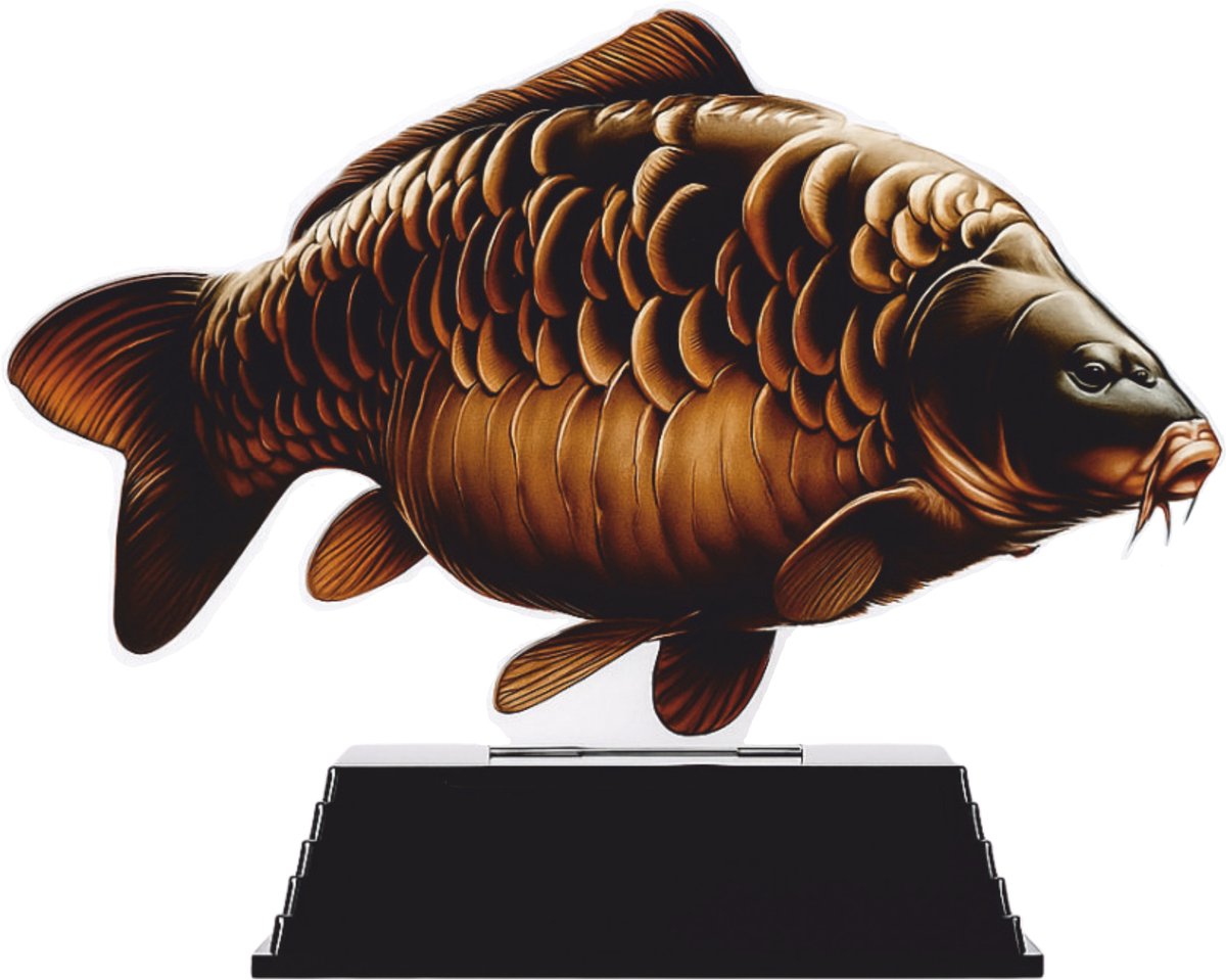 Real Fish Trofee Carp Art 23 cm Vis Prijs Karper Karperwedstrijd Fish Trophy Vistrofee Visprijs