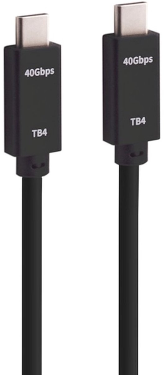 Image of UltraFlex USB-C naar USB-C kabel - USB4 (tot 40 Gbit/s) - PD tot 100W - video tot 8K 60Hz / zwart - 0,50 meter