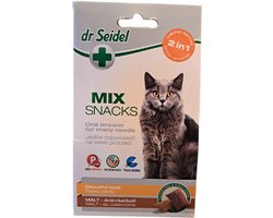 Dr Seidel snacks voor katten - MIX 2 in 1 voor mooie vacht & haarbal