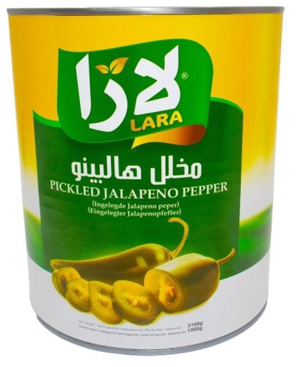 Lara Gepekelde Jalapeno Pepers 3160GR (Ingeblikt)