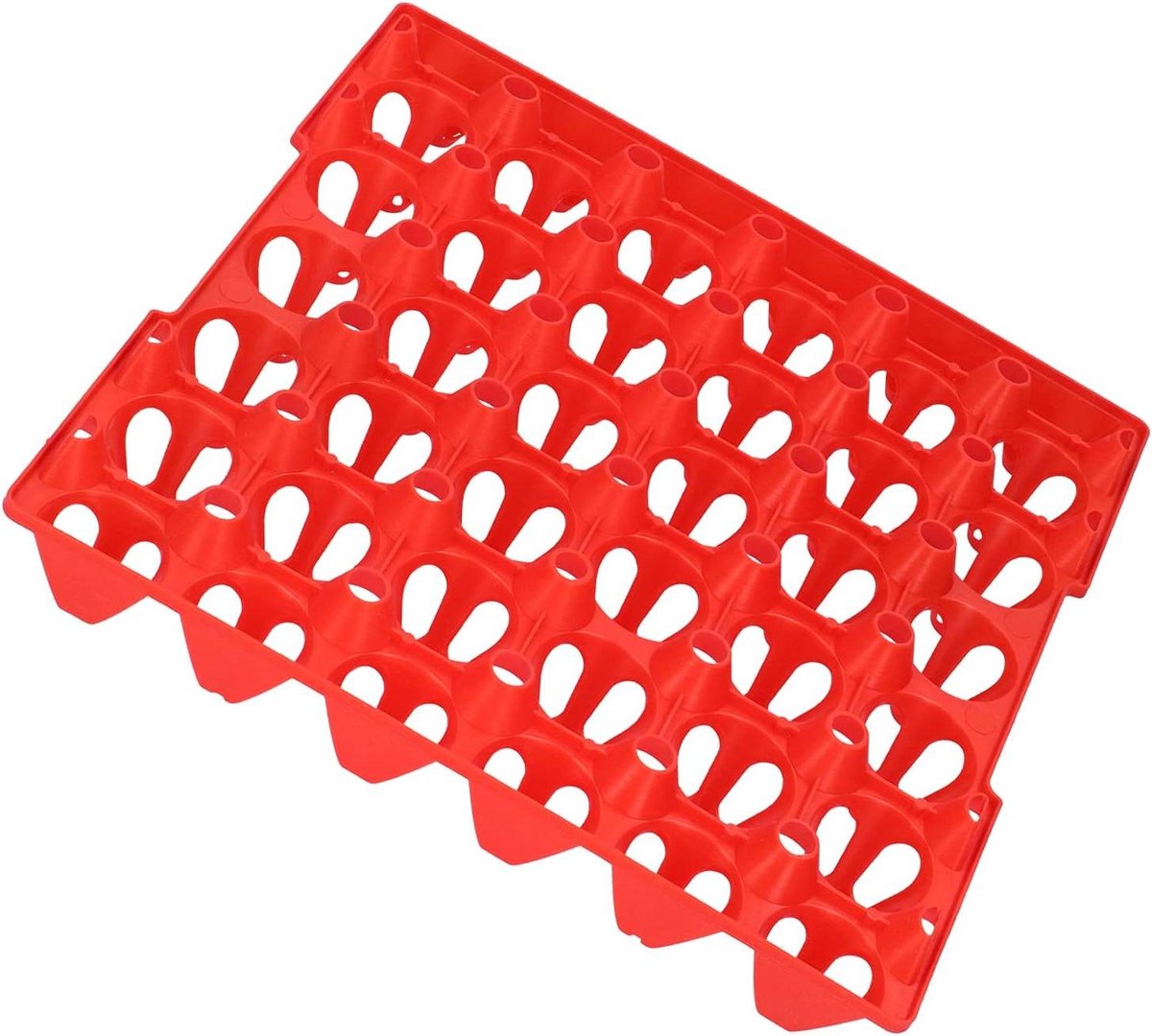 Plastic Ei Flats - 5 stuks - Ei Houder voor Opslag en Transport - Rood - 30 Cellen