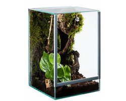 Terrarium 15x15x20 cm - Glazen Terrarium met Ventilatierooster - Terrarium voor Spinnen, Insecten en Exotische Dieren - 4,5 Liter