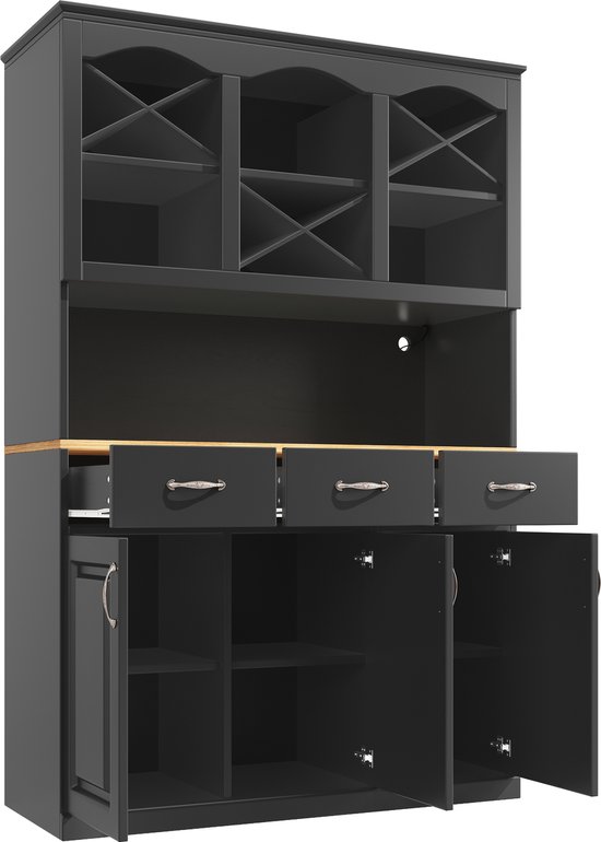 Keukenbuffet 60x40x120 cm - met LED-lichtsensor - met 2 deuren - met Keukenbuffet 60x40x120 cm - met LED-lichtsensor - met 2 deuren - met