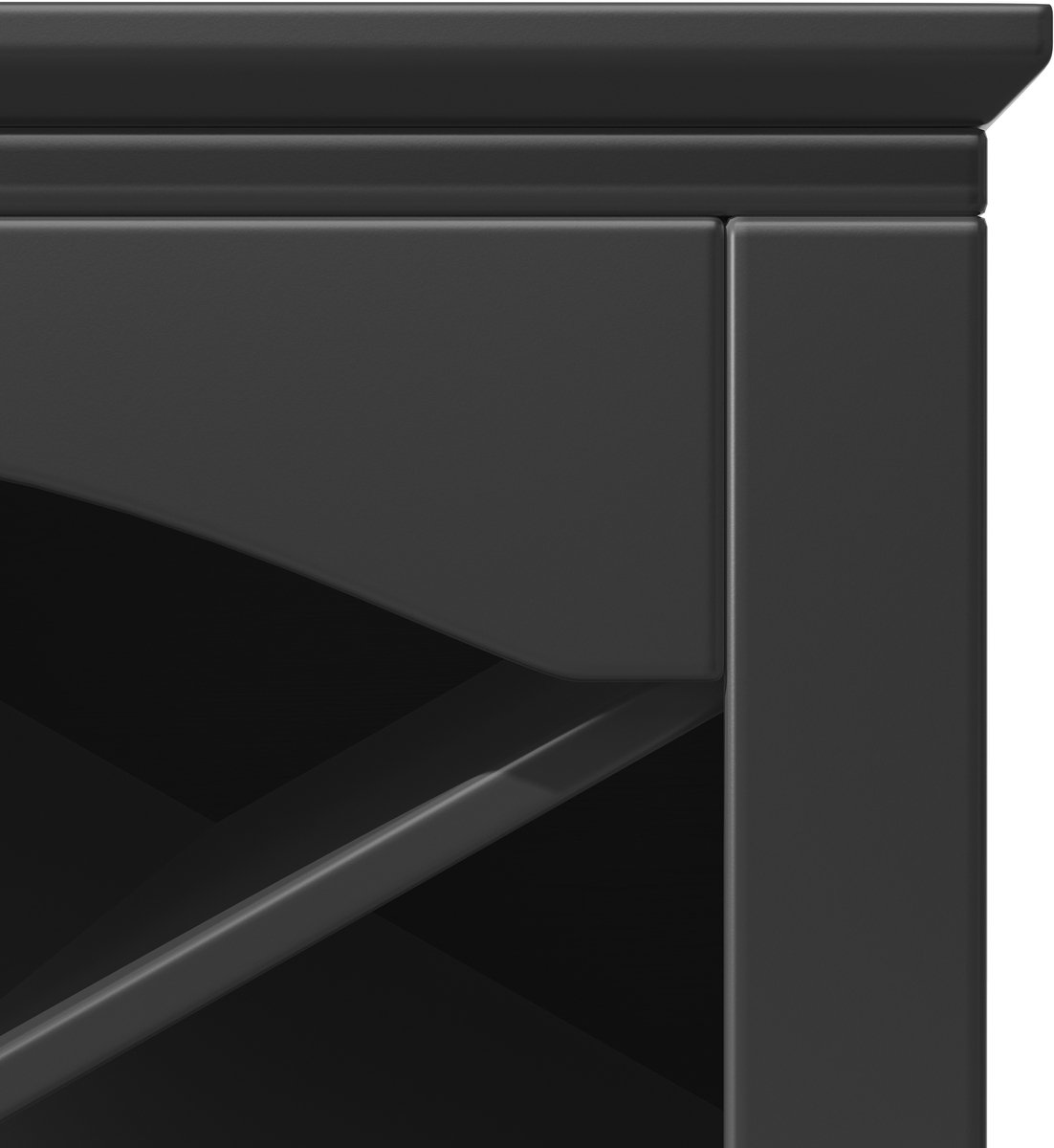 Keukenkast (120 × 40 × 180 cm), hoge keukenbuffet, multifunctioneel buffet, snackkast, opbergmeubel met drie deuren, drie lades en LED-verlichting, zwart — cadeau in Cadeau-ideeën - foto 5