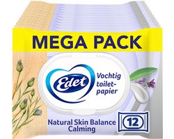 Edet Vochtig Wc Papier Natural Skin Balance - 12 x 42 = 504 vellen