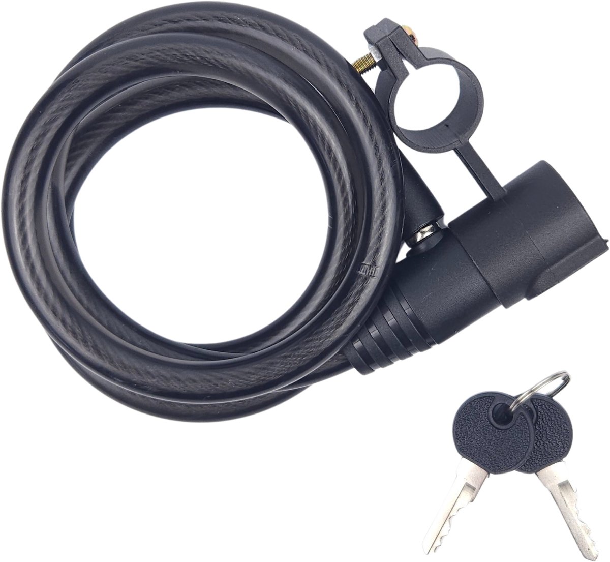 RAMBUX® Kabelslot Fiets 1 Meter - Fietsslot 8 mm - Met 2 Sleutels - Scooterslot - Staalkabel met Coating - Zwart