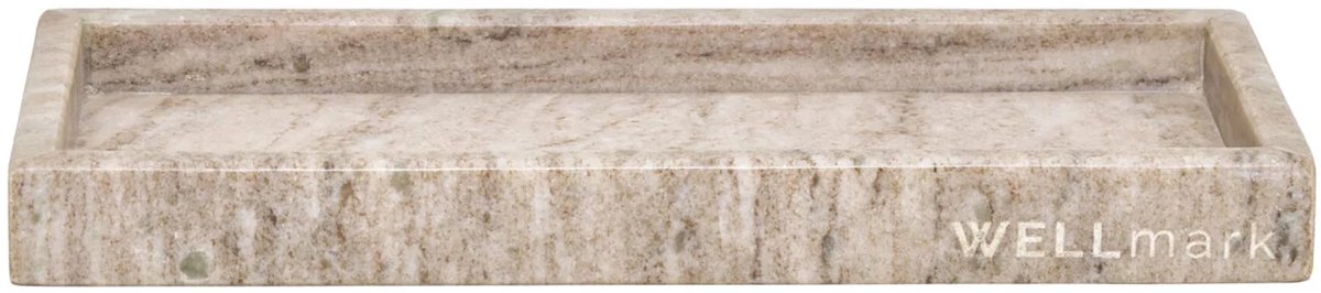 Wellmark schaal 30x12cm marmer warm beige