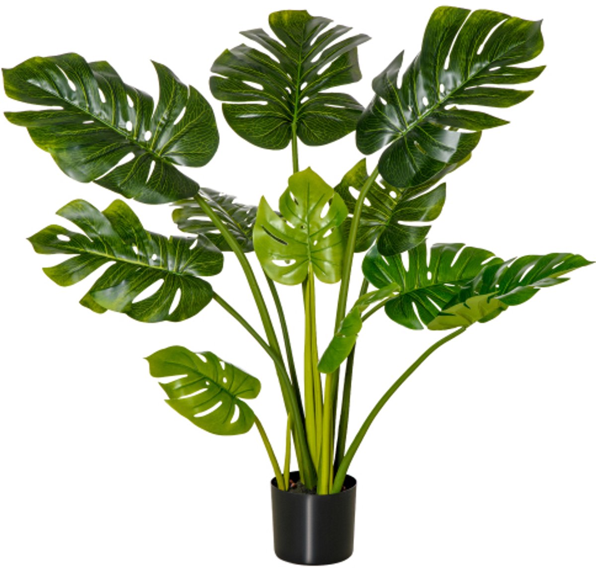Kunstplant 17×17×110cm Groen Plastic Decoratieve Kunstplant Kamerplant Met Pot Eenvoudig in Onderhoud Geschikt voor Woonkamer en Slaapkamer
