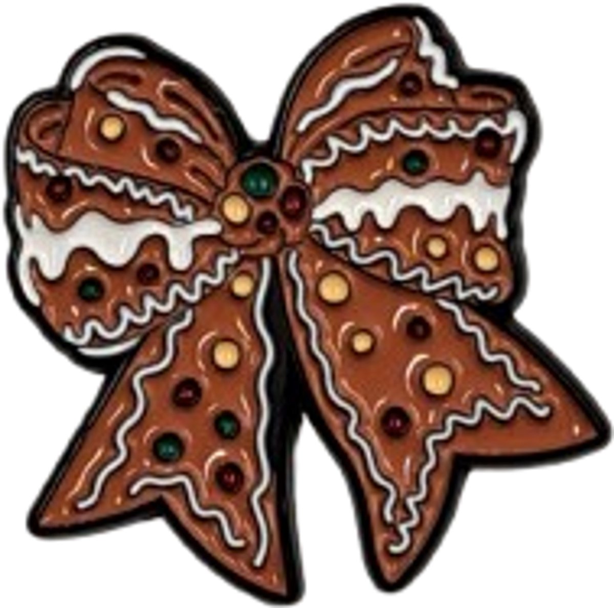 Pin Broche - Gingerbread strik - Kledingspeld - kerstmis koek - Speldje voor rugzak of kleding - Kleine cadeautjes - enamel pin - Grappige badge - 1 stuk