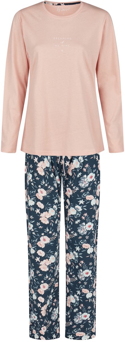 By Louise Dames Pyjama Set Lang Roze Gebloemd