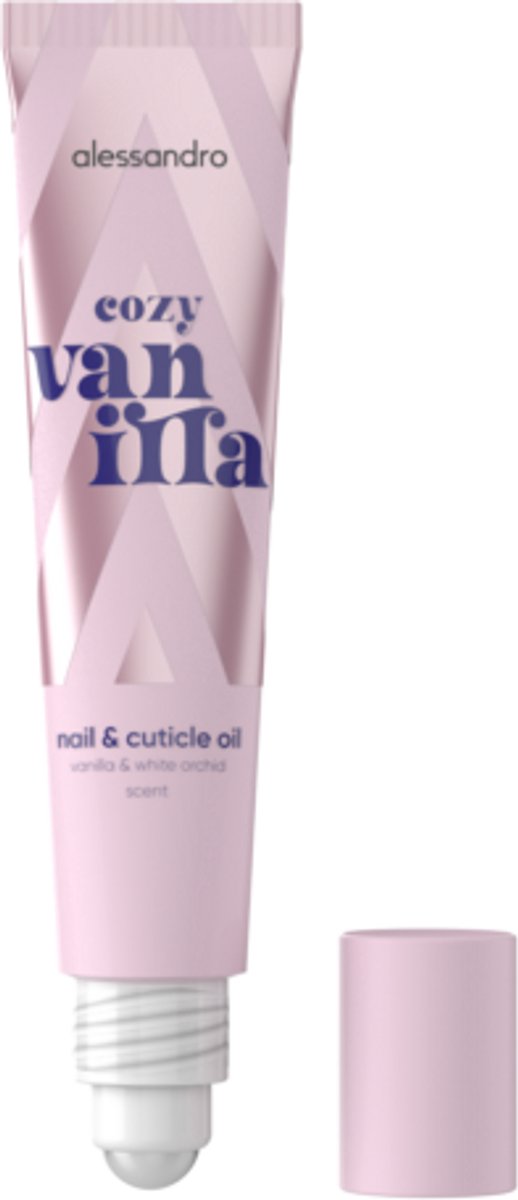 Alessandro Cozy Nail & Cuticle Oil Vanilla – Intensief Verzorgende Nagelriemolie Met Heerlijke Vanillegeur – Hydrateert, Verzacht & Voedt – Luxe Olie Voor Gezonde Nagels – Compact Formaat – Winter Musthave – Perfecte Handverzorging Cadeautip