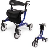 Parvum SuperLight Rollator - Ultra-lichtgewicht rollator (5,1kg) - Incl. stokhouder, tas & rugleuning - Blauw