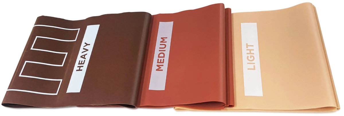 BAHE - COMBO FLOWBANDS - 3 Weerstandsbanden - Weerstandsbanden Set - Fitness Elastiek - Set van 3