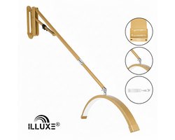 Illuxe Europe IL18G - Wandlamp - Halfrond - Goud - Dimbaar - Verstelbaar - Moonlight Lamp